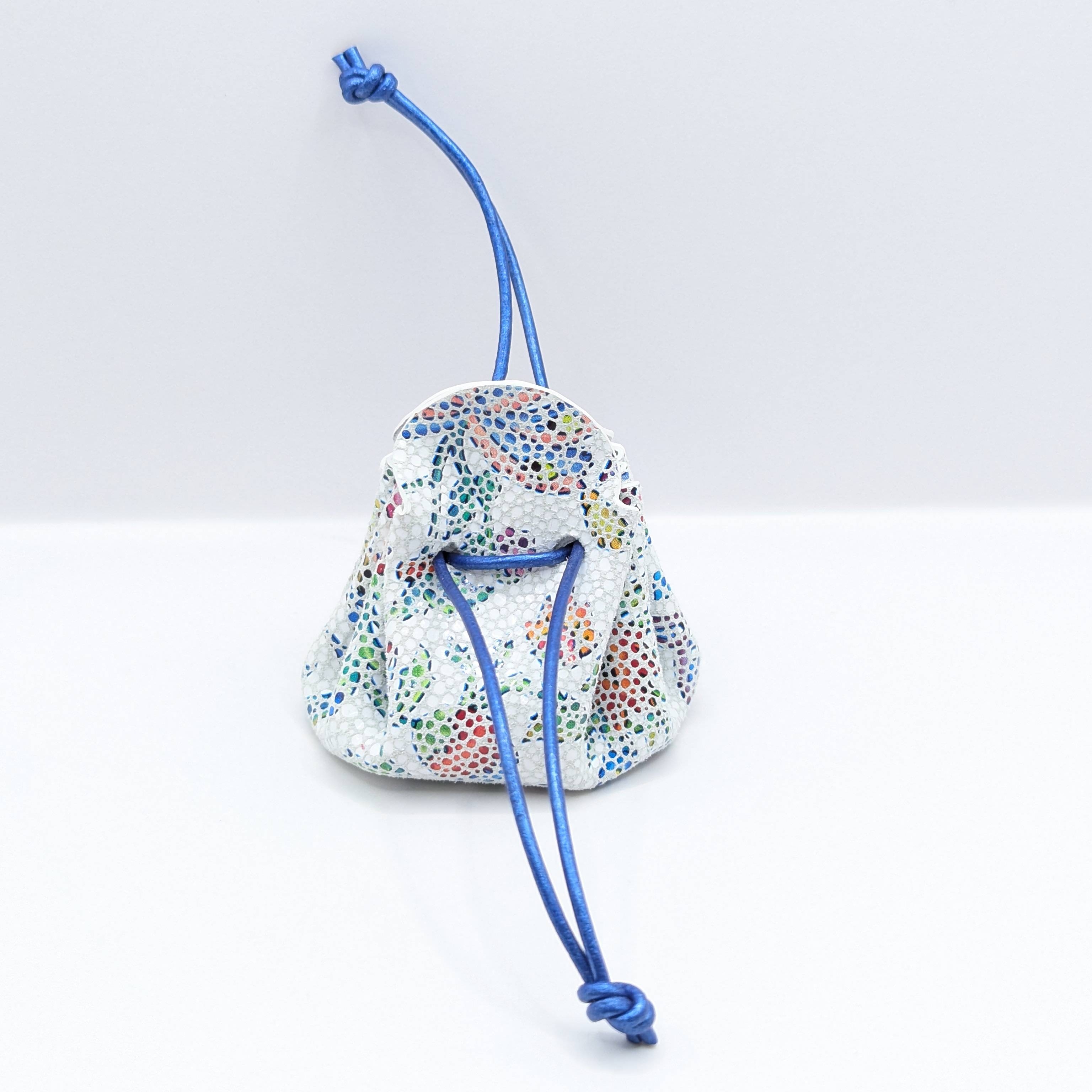 Petite bourse Blanc A motif fleuri coloré