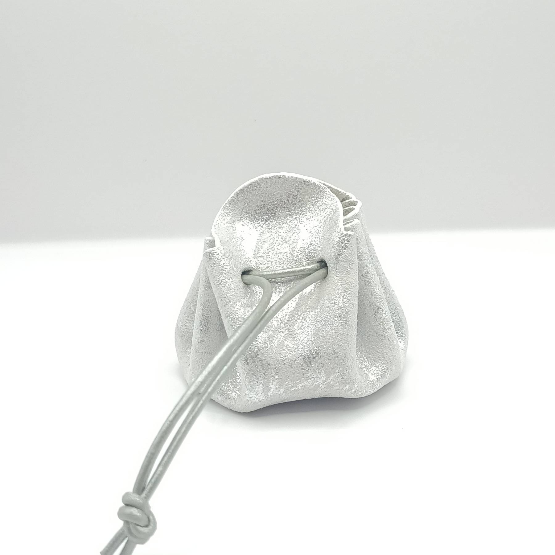 Petite bourse Blanc nuancé argent