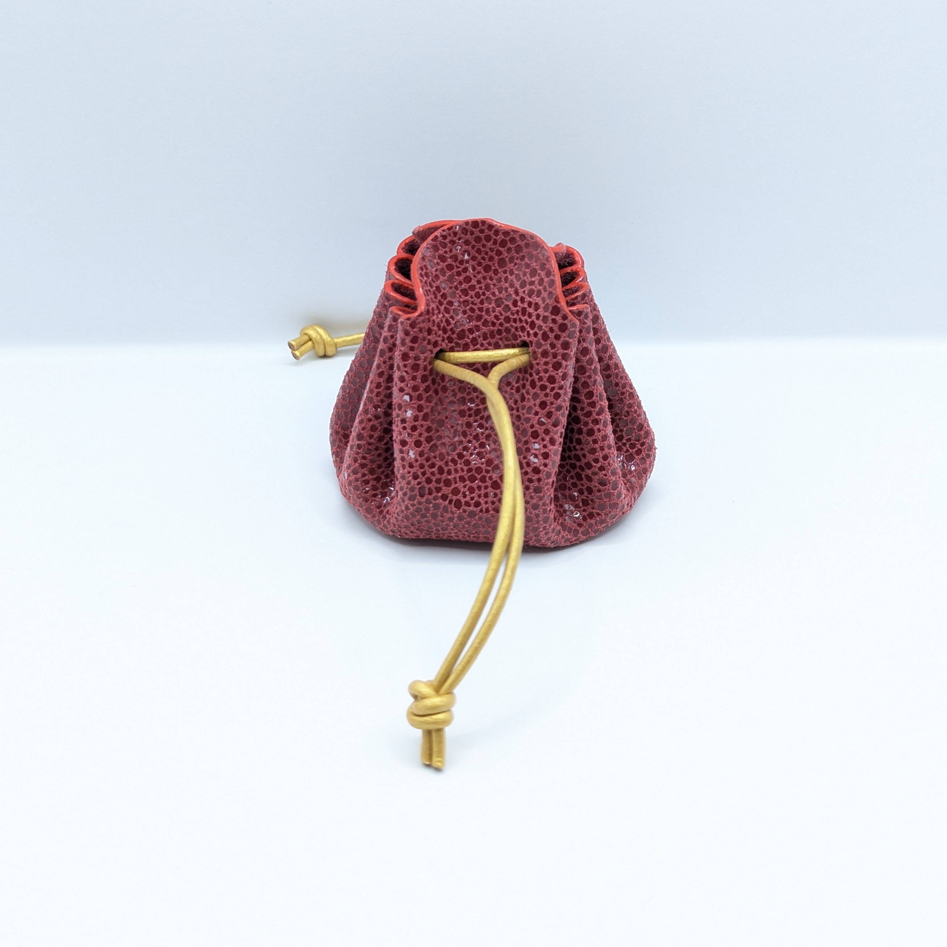 Petite bourse Rouge foncé Imitation galuchat