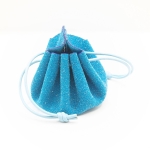 Petite bourse Bleu turquoise Perlé