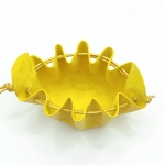 Petite bourse Jaune Grainé