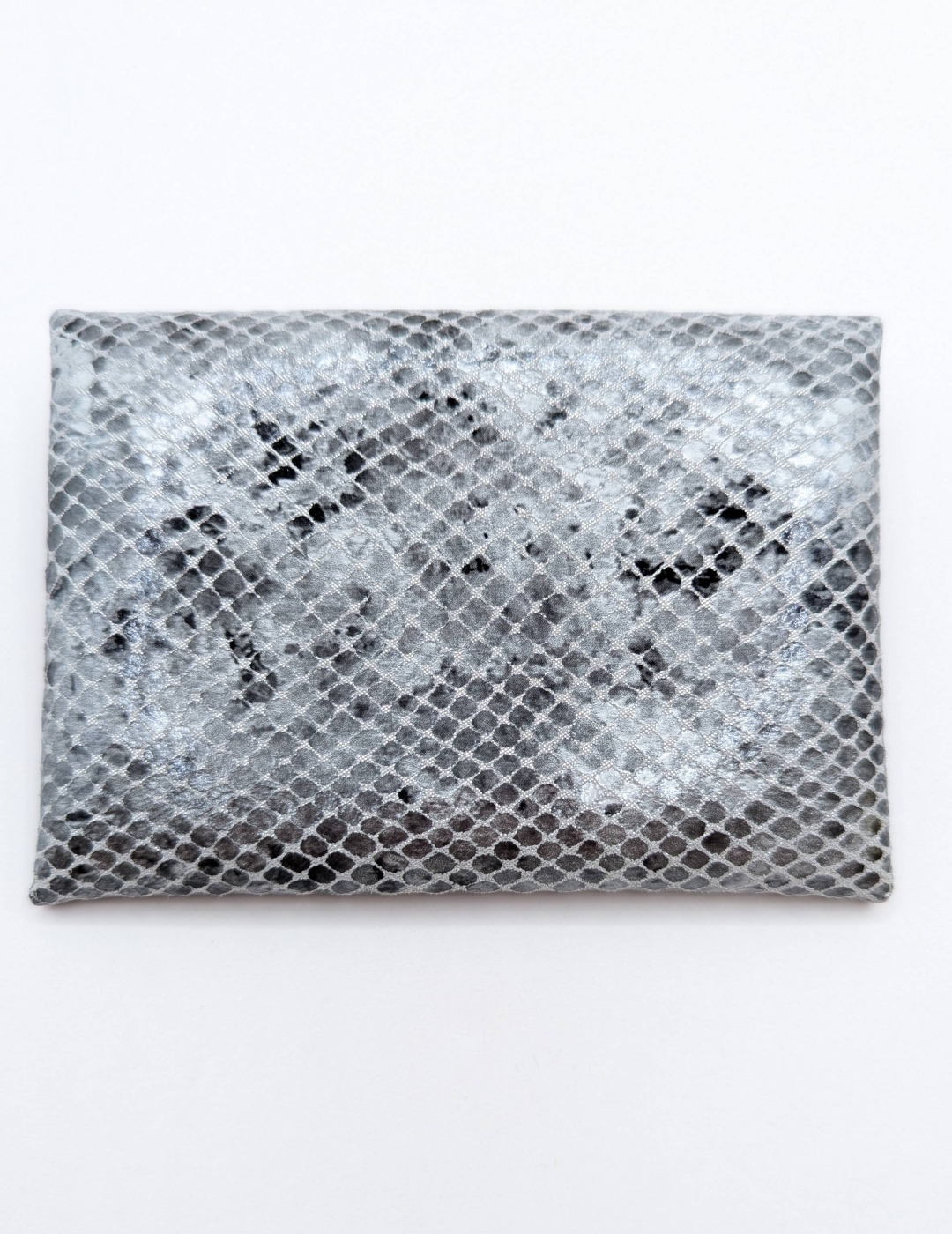 Porte-cartes Argent imitation serpent