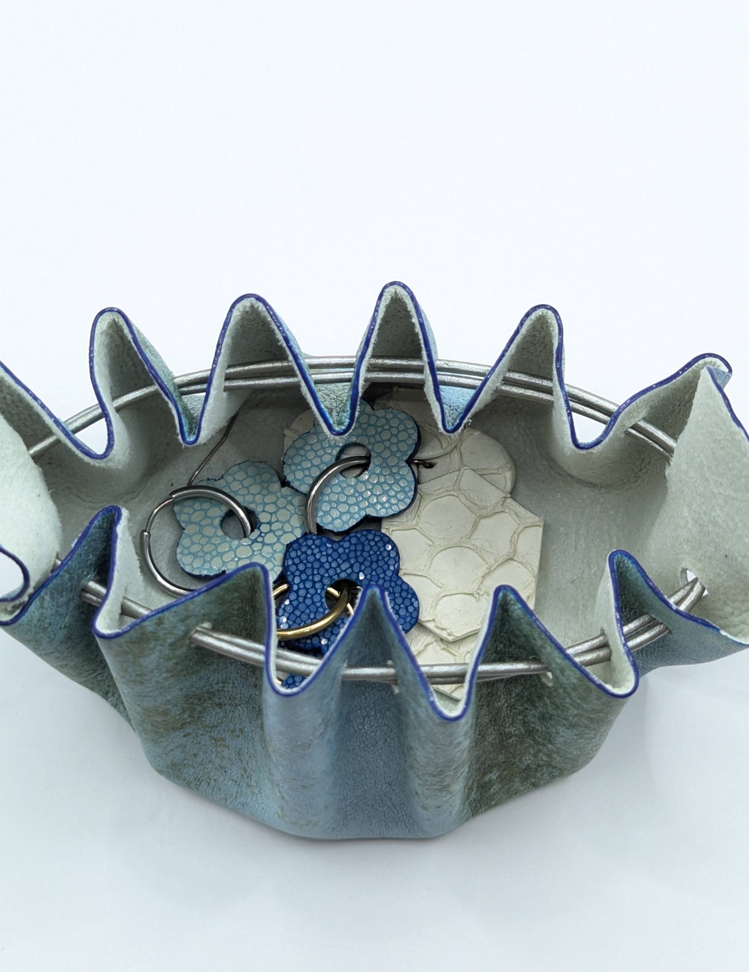 Grande bourse Bleu clair nuancé gris