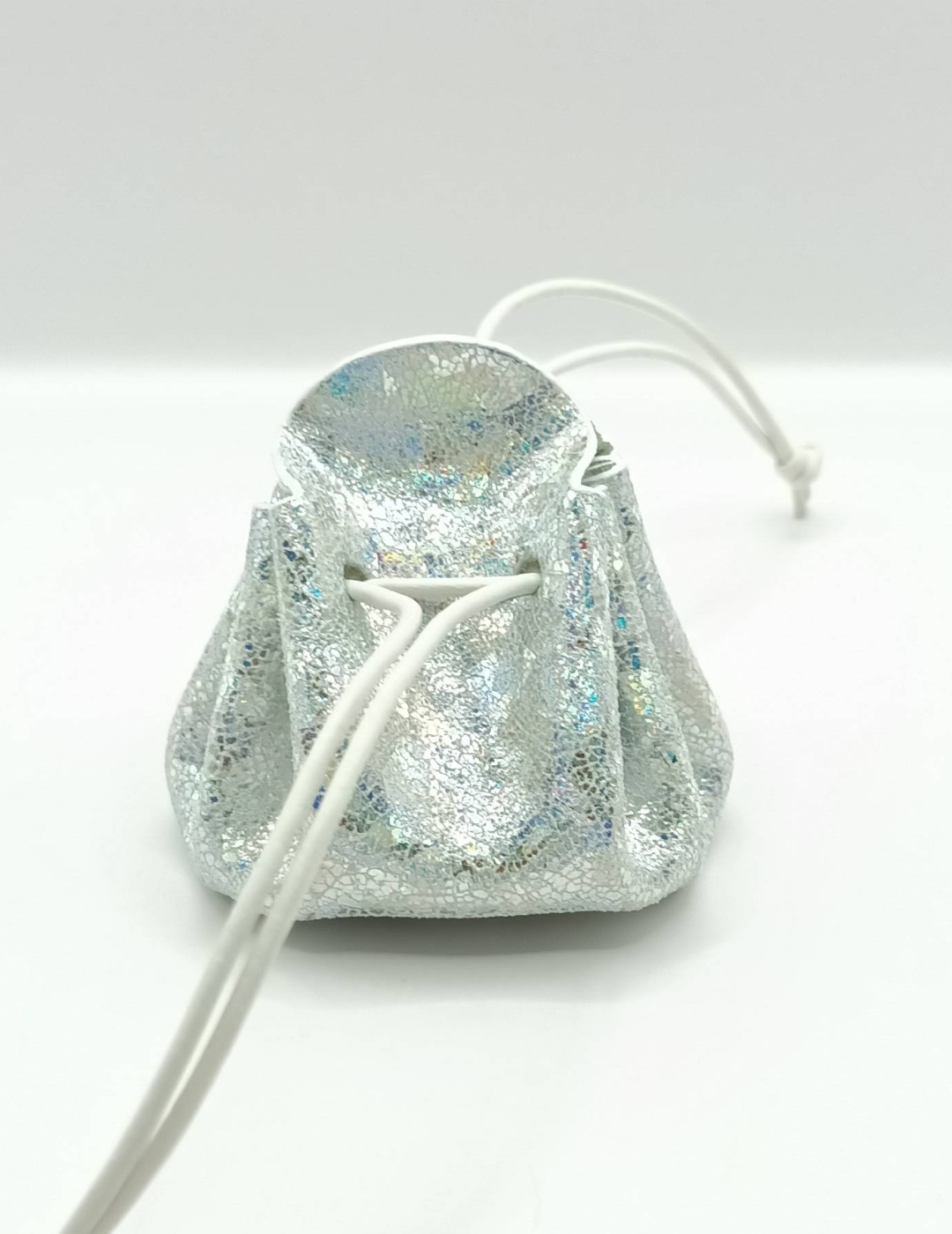 Petite bourse Blanc argenté Holographique