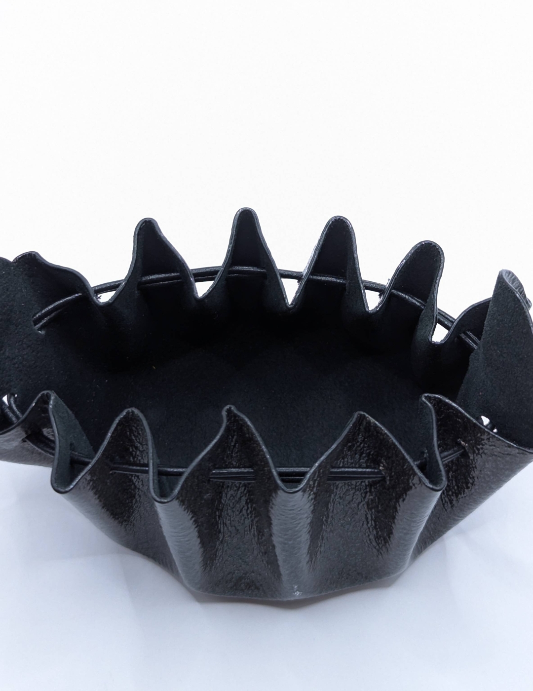 Grande bourse Noir Grainé vernis