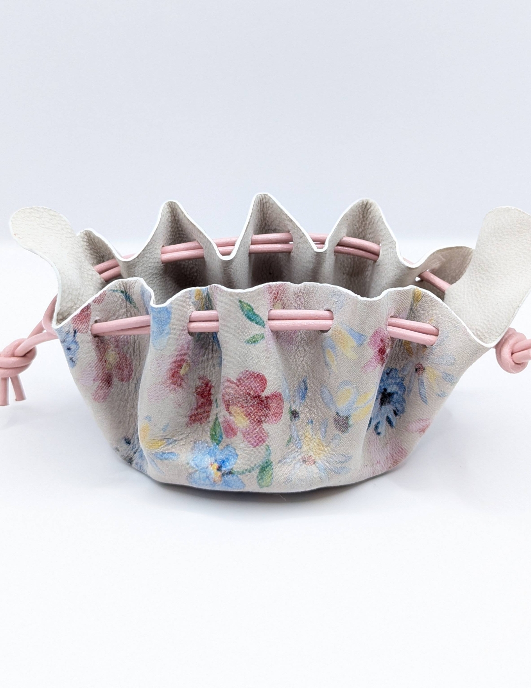 Petite bourse Beige rosé fleuri