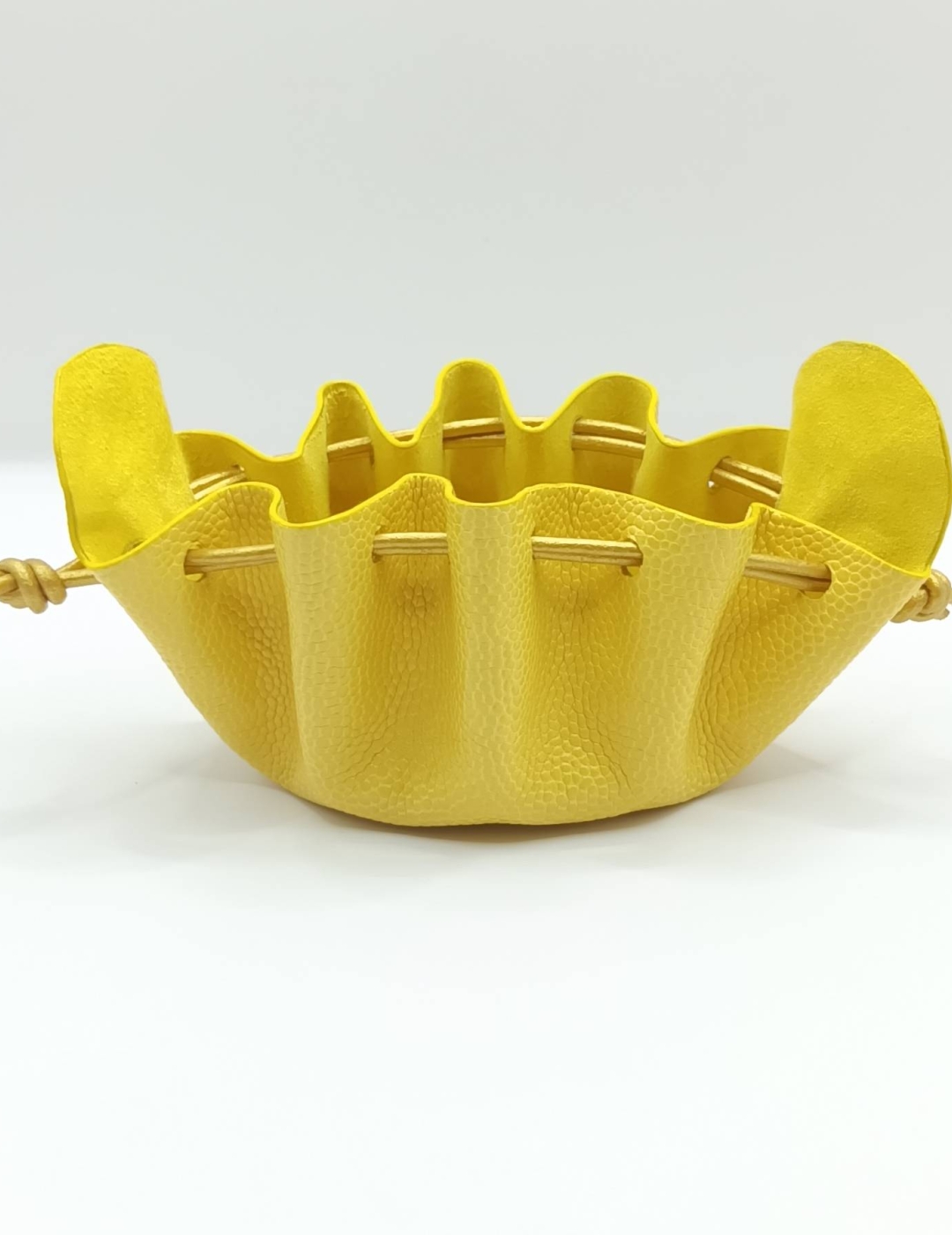 Petite bourse Jaune Grainé