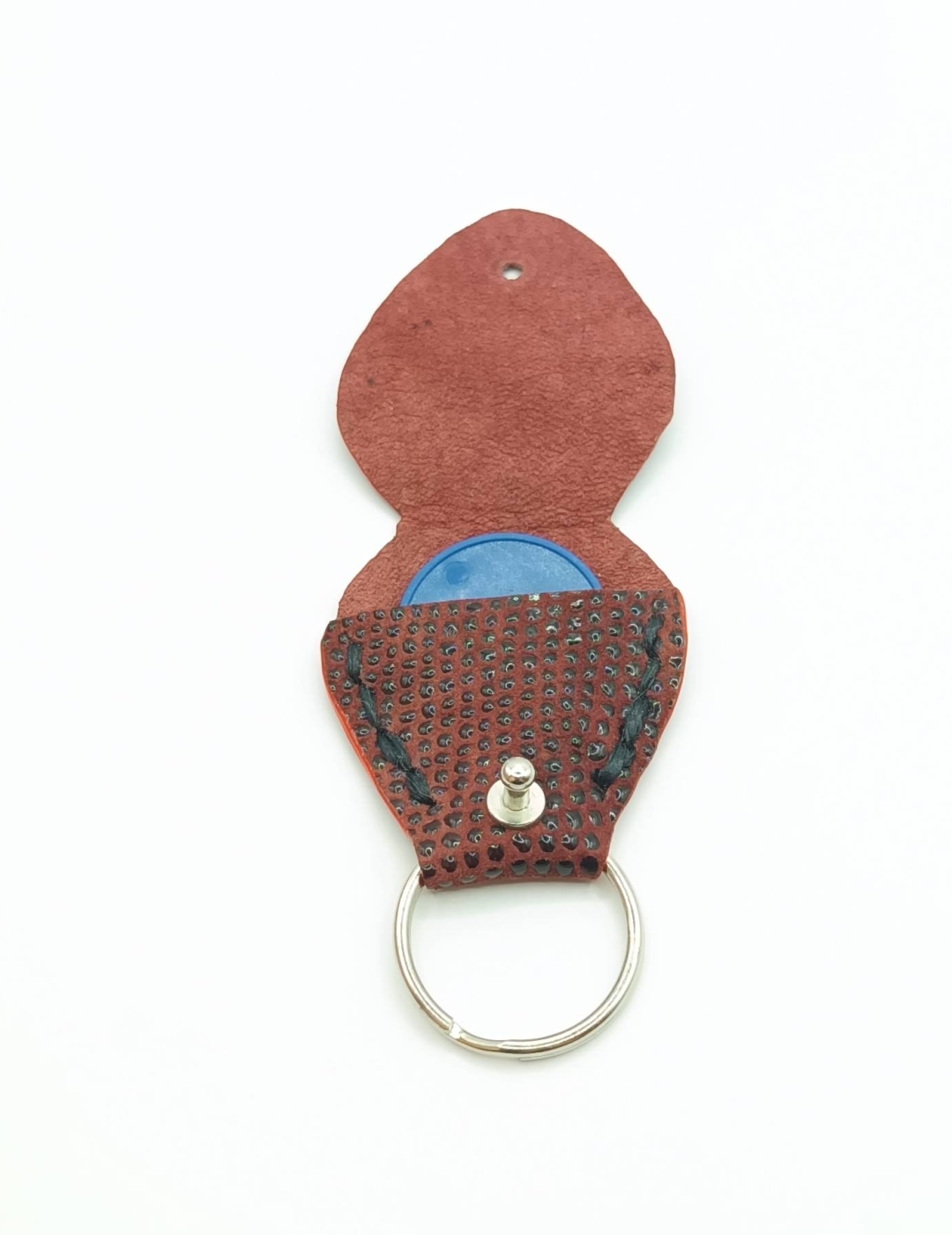 Étui à médiator Rouge foncé à points noir