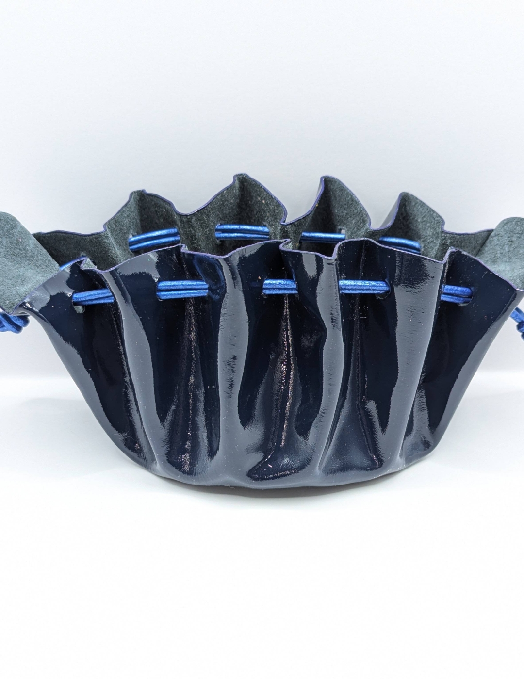 Grande bourse Bleu foncé Vernis