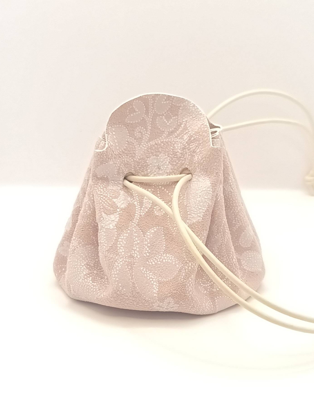 Grande bourse Rose clair Effet dentelle