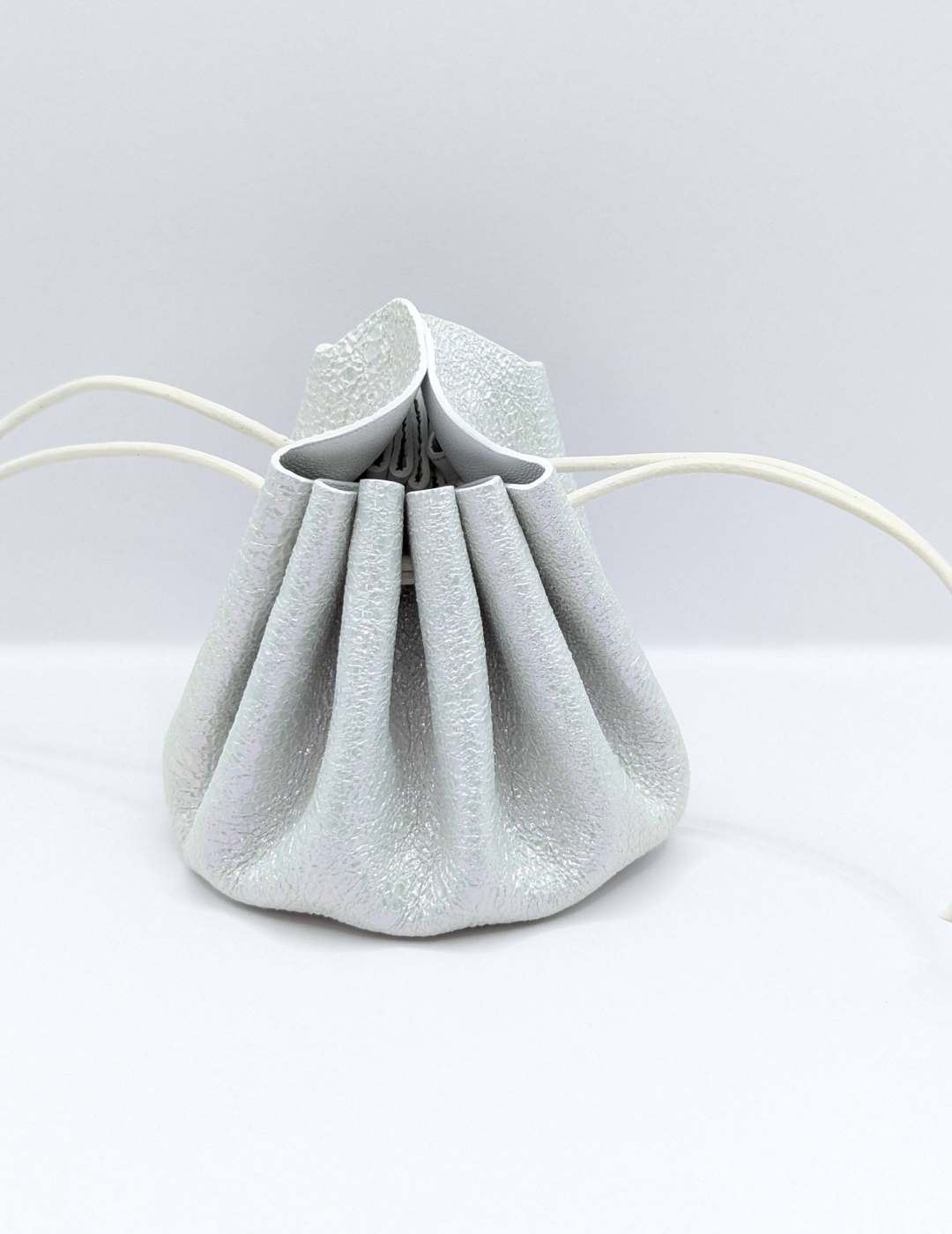 Grande bourse Vert d’eau Effet craquelé