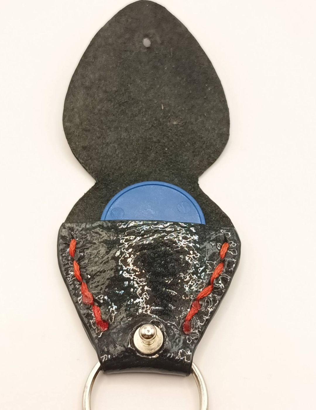 Étui à médiator Noir grainé vernis