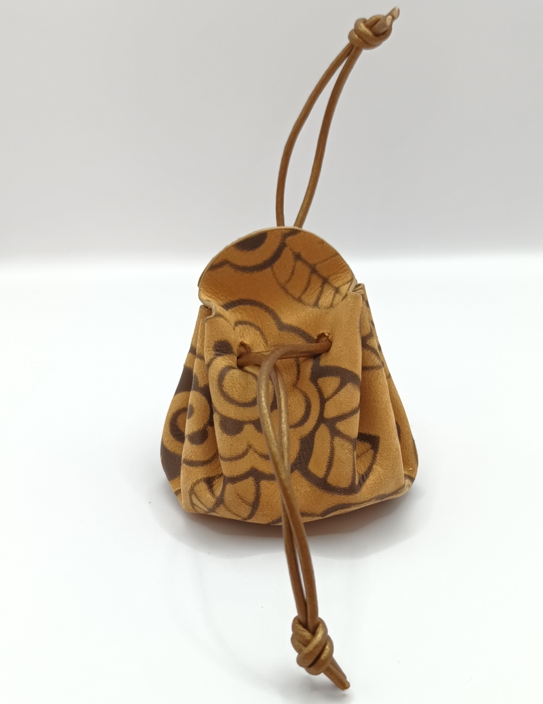 Petite bourse beige effet tatoué