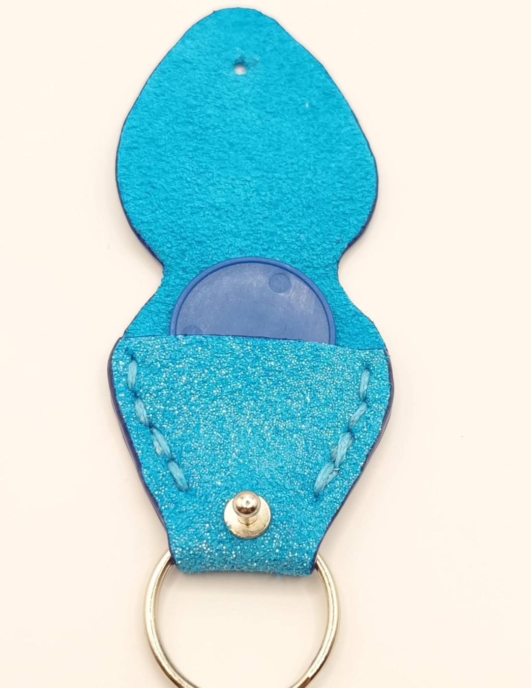 Étui à médiator Bleu pailleté