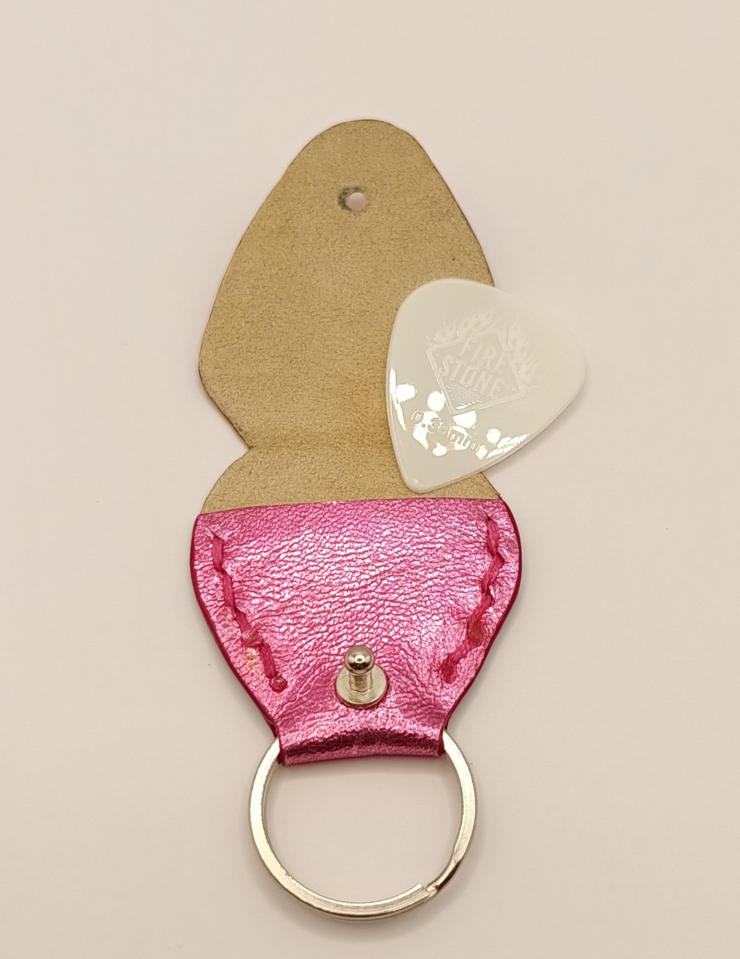 Étuis à médiator rose métallisé