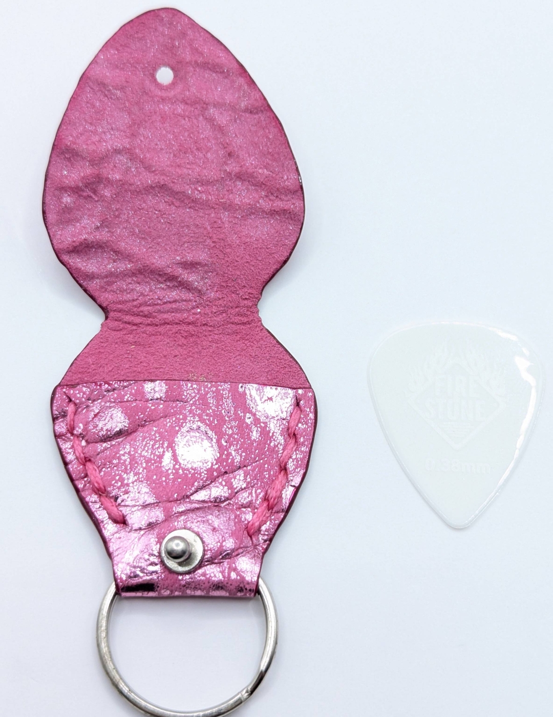 Étui à médiator Rose Barbie métallisé