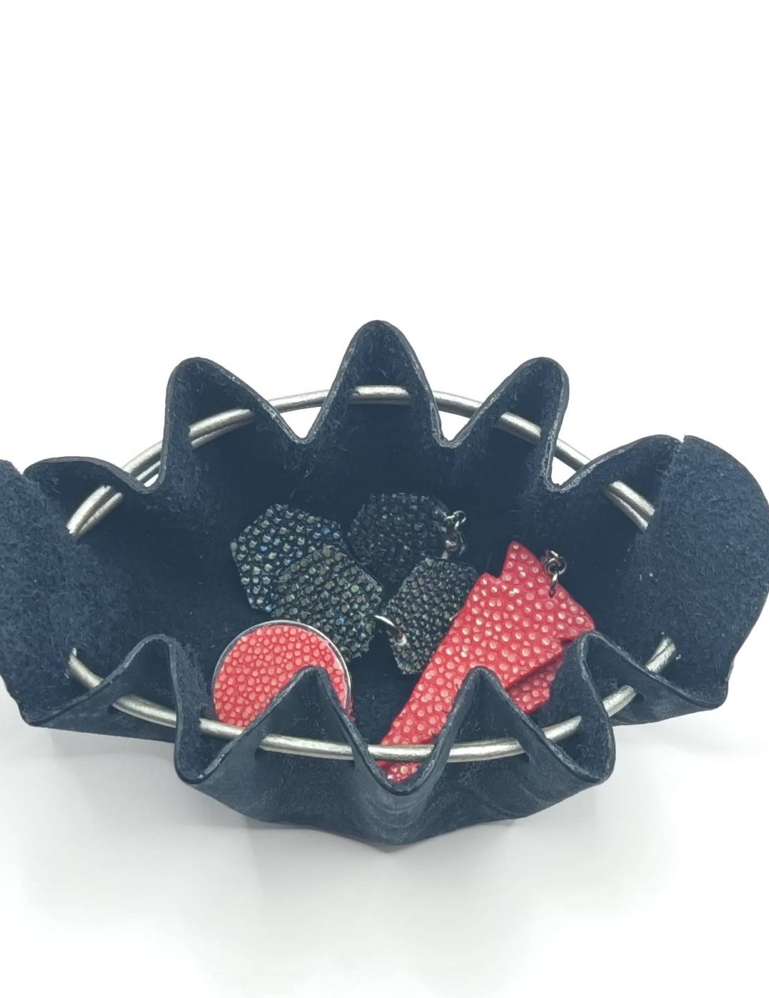 Petite bourse Noir Motif léopard