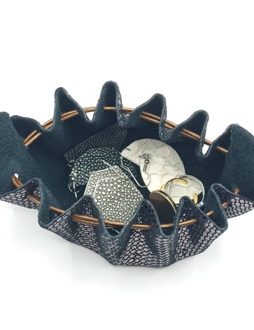 Grande bourse Noir A grosses paillettes