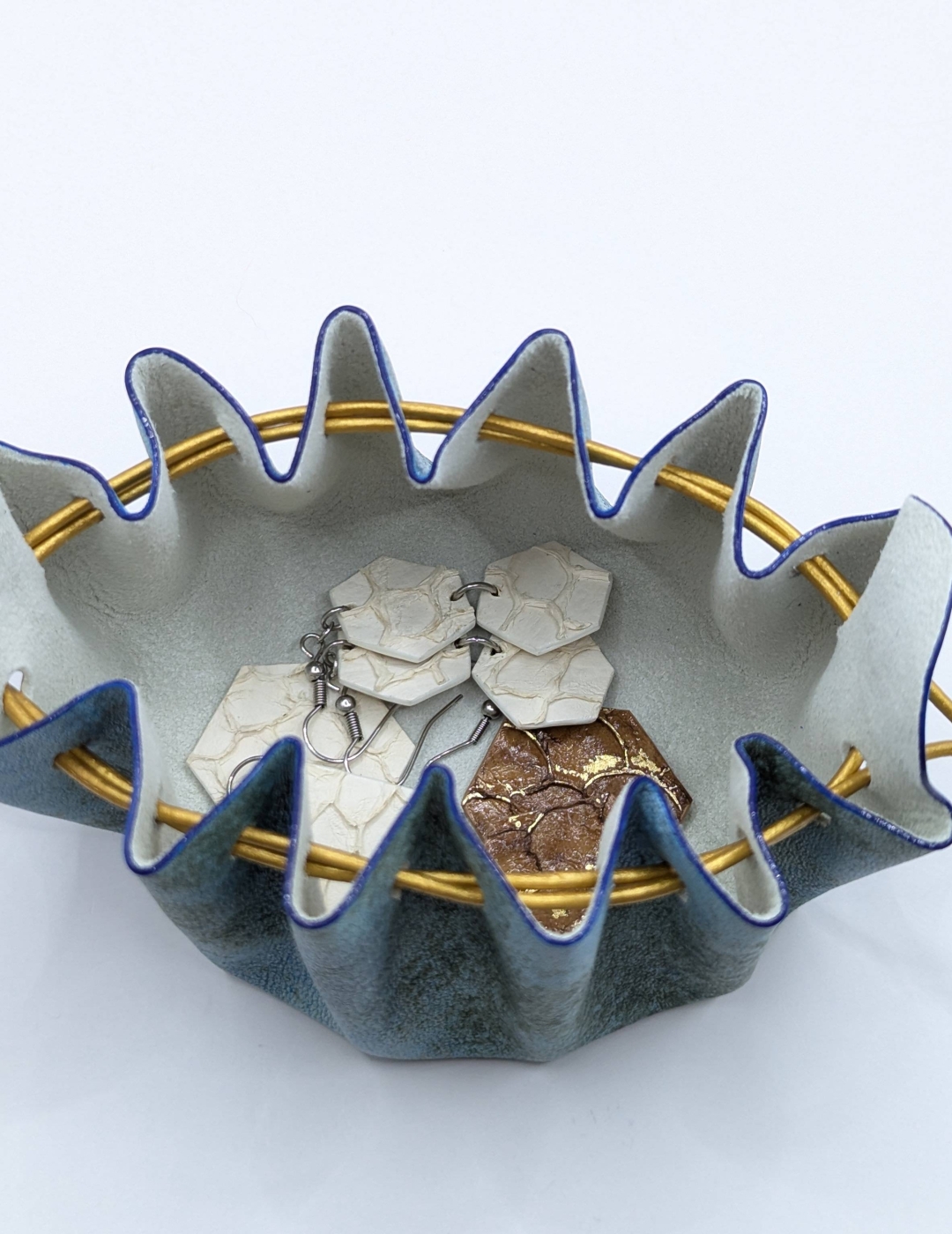 Grande bourse Bleu nuancé gris