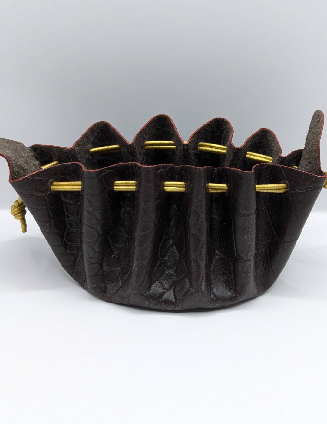 Grande bourse Marron foncé Imitation crocodile