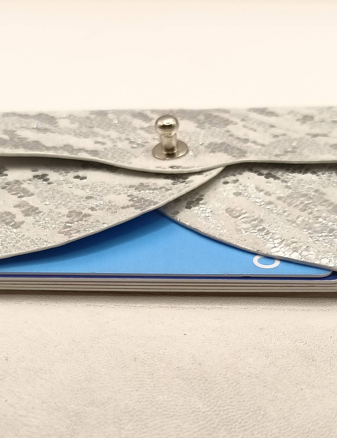 Porte-cartes Zébré argenté