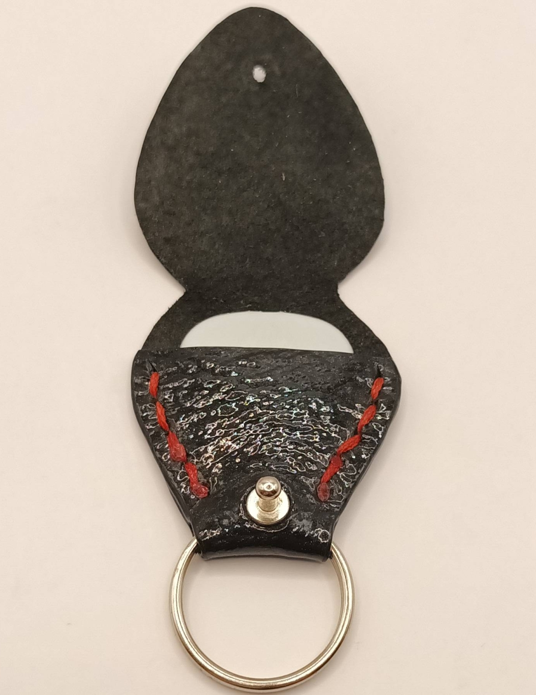 Étui à médiator Noir grainé vernis