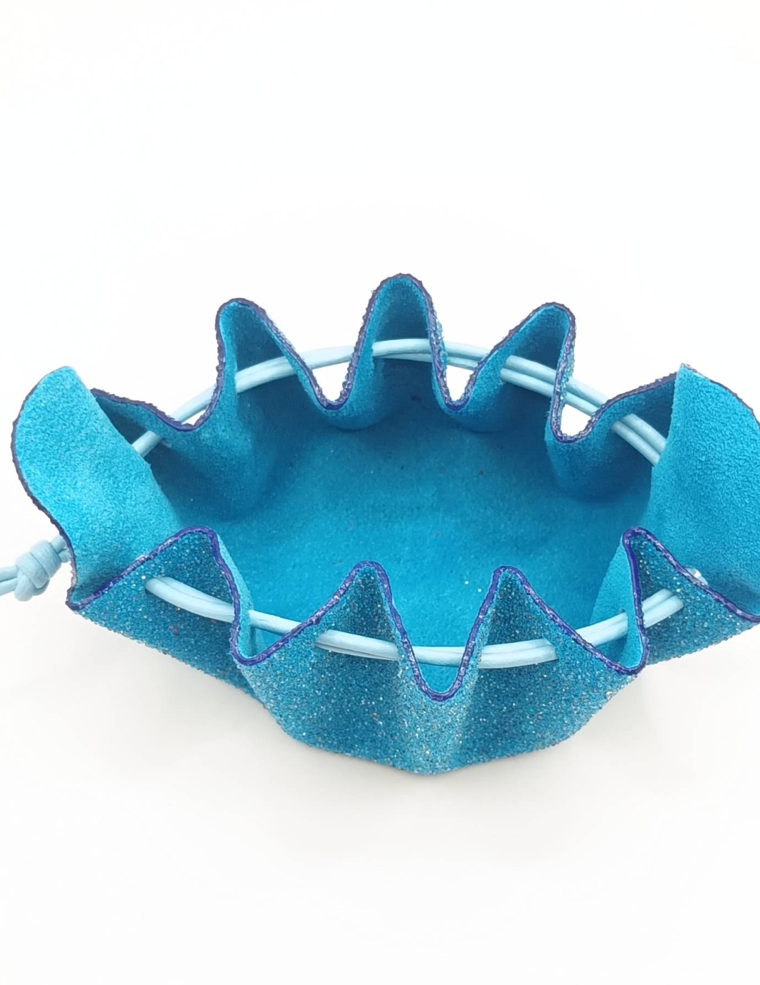 Petite bourse Bleu turquoise Perlé