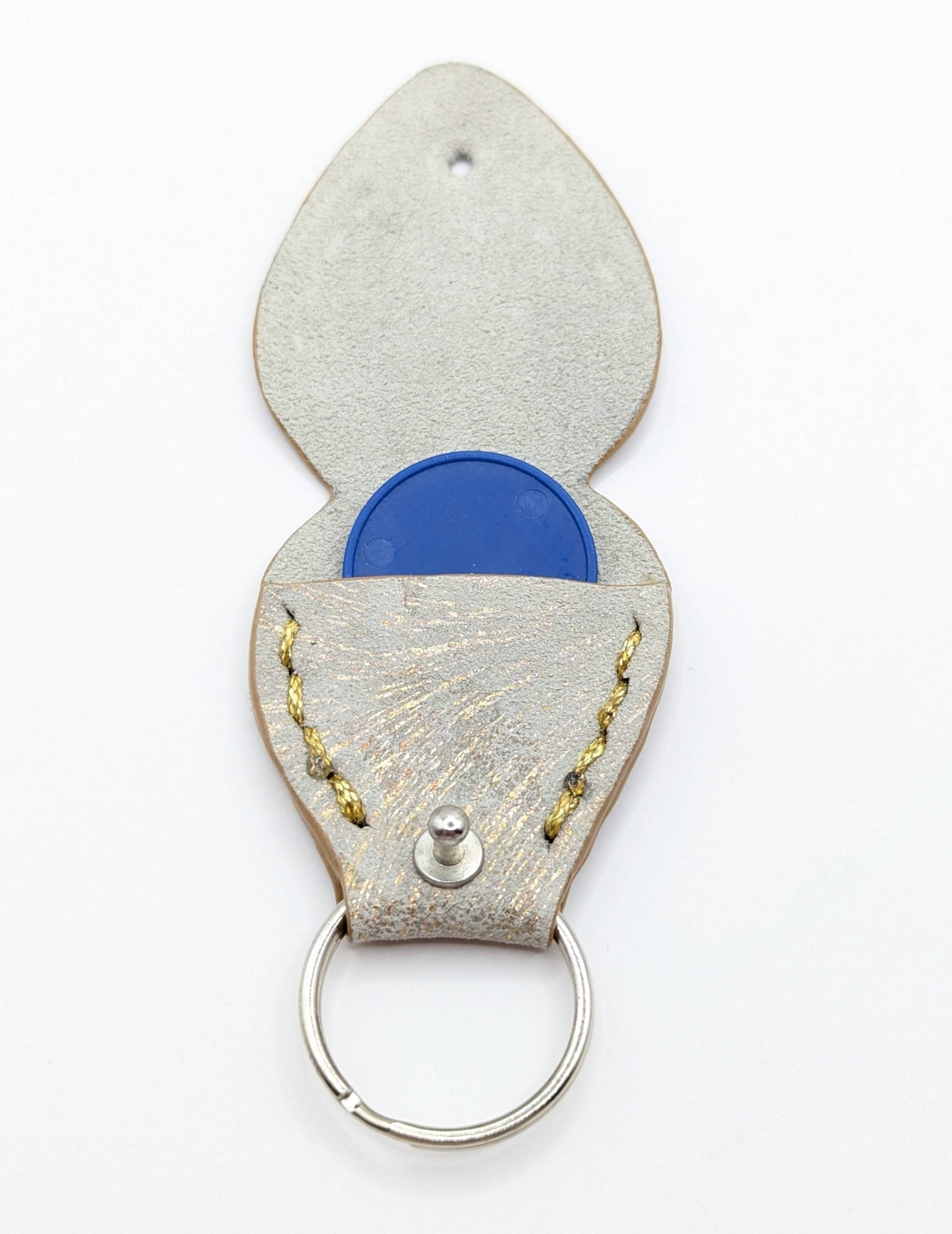 Étui à médiator Beige imitation léopard doré