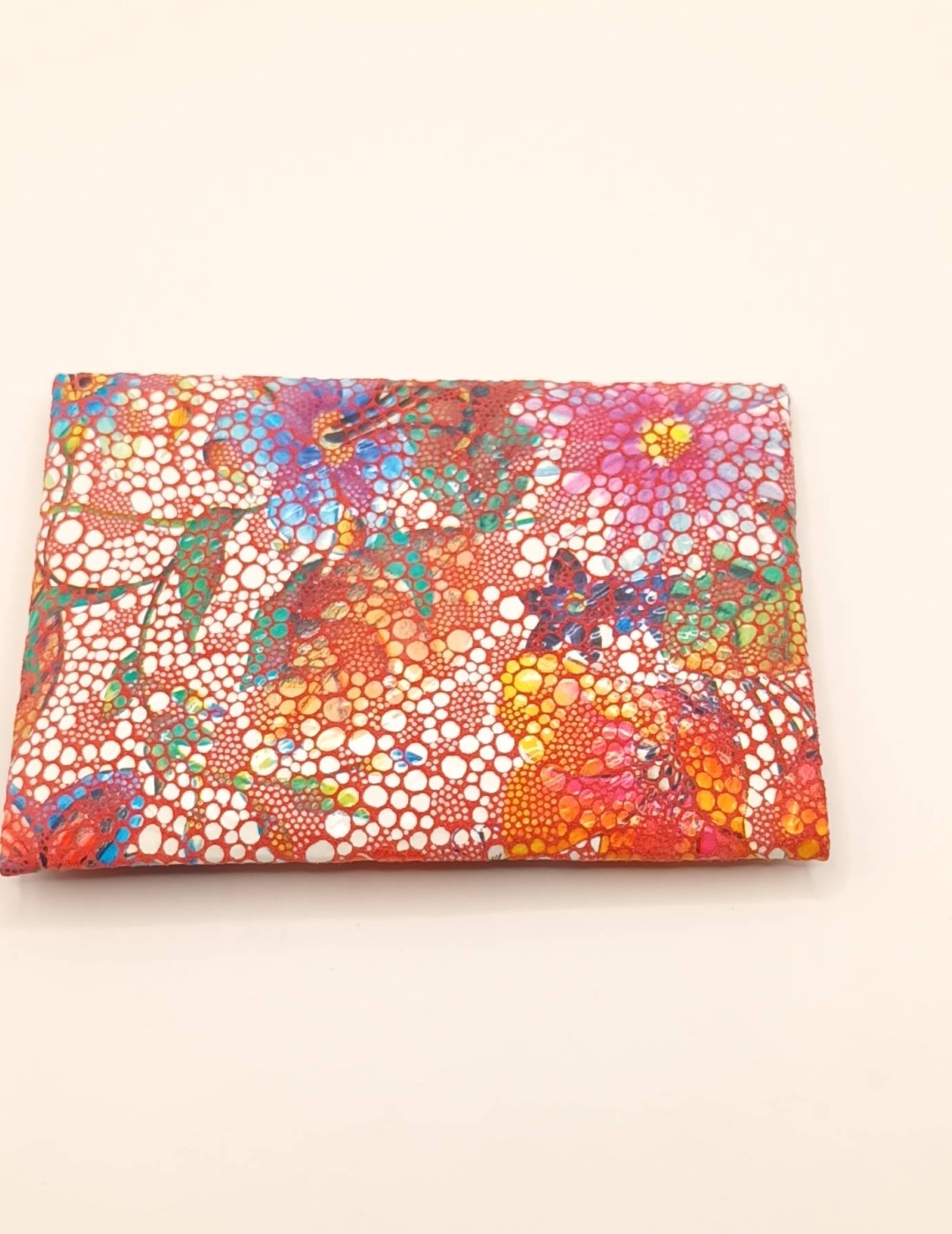 Porte-cartes Rouge fleuri