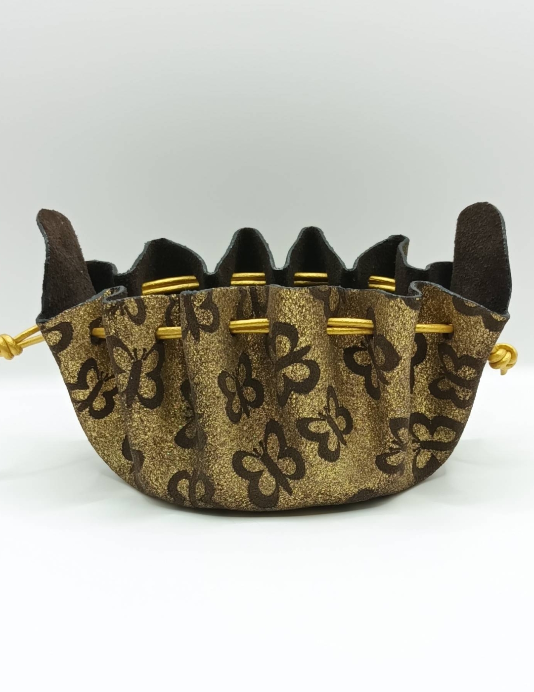 Grande bourse Doré Motif papillons