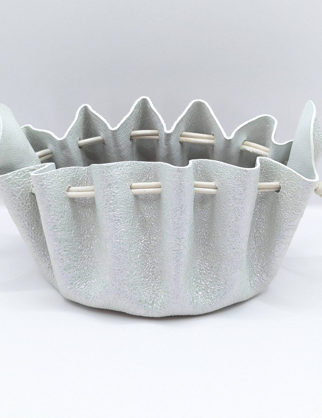 Grande bourse Vert d’eau Effet craquelé