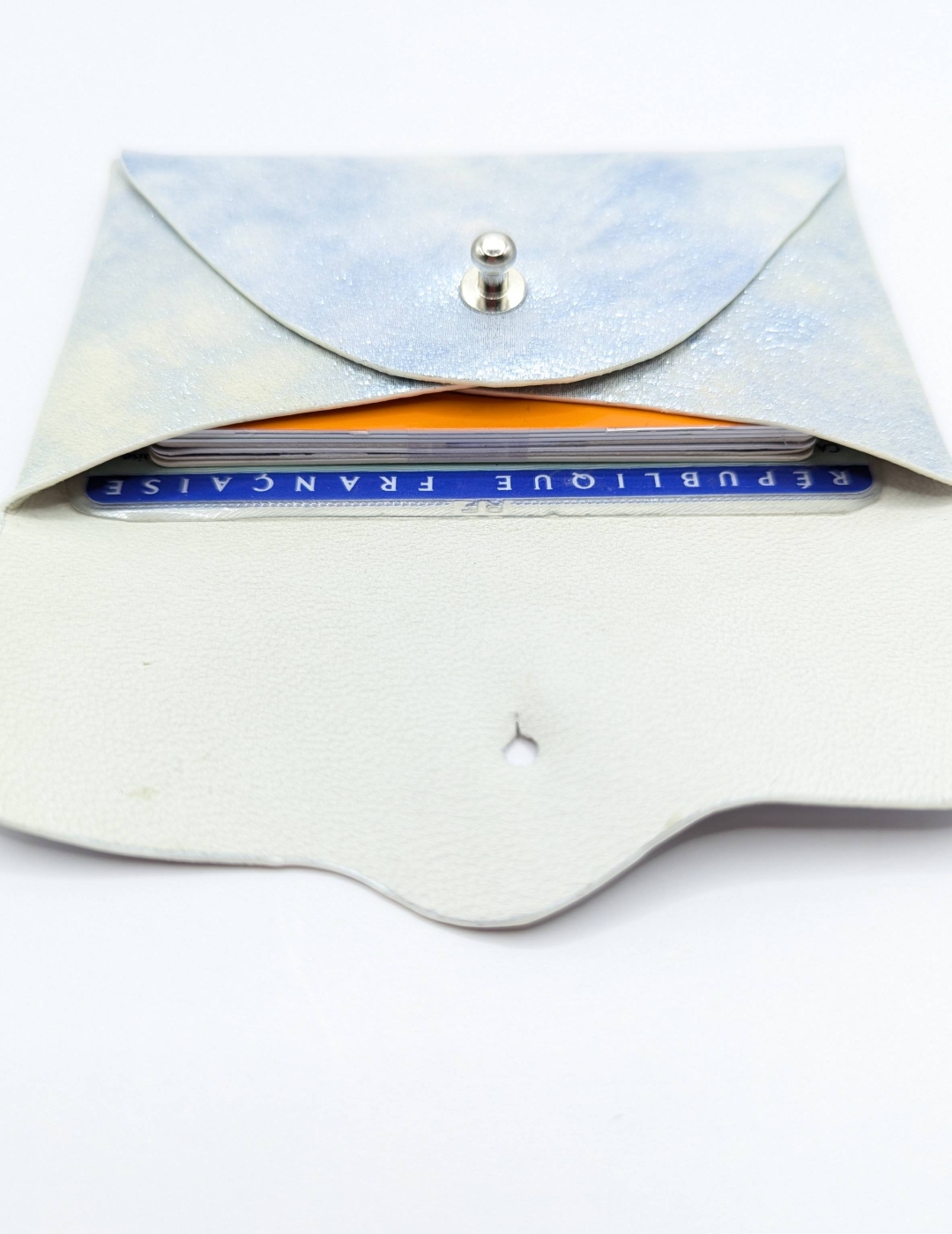 Porte-cartes Argenté bleu