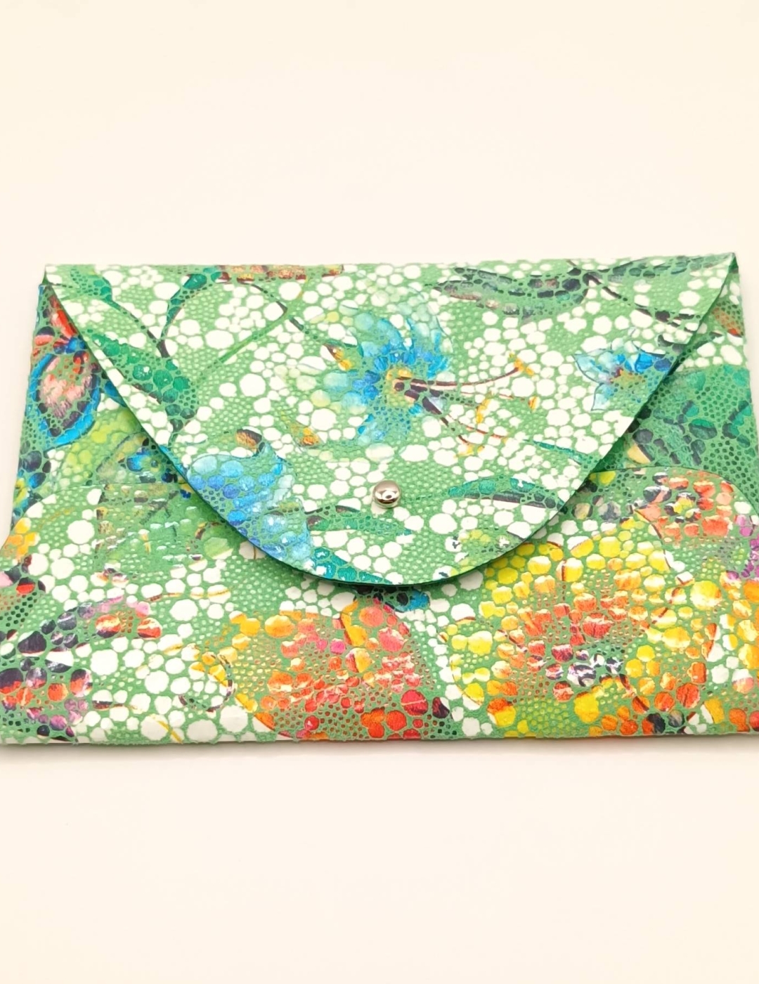 Porte-cartes Vert fleuri