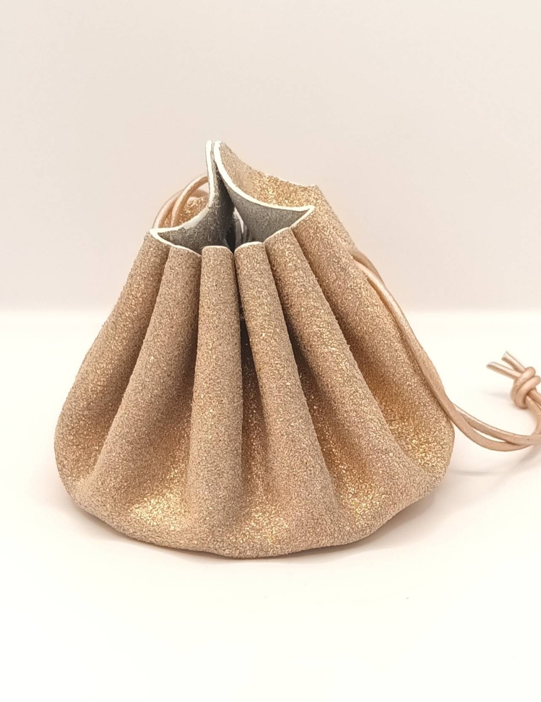 Grande bourse Champagne rosé Pailleté