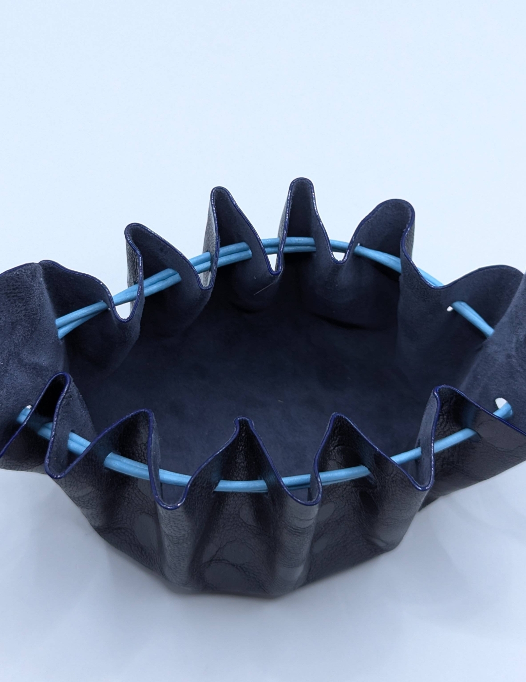 Grande bourse Bleu nuit Motif bulles