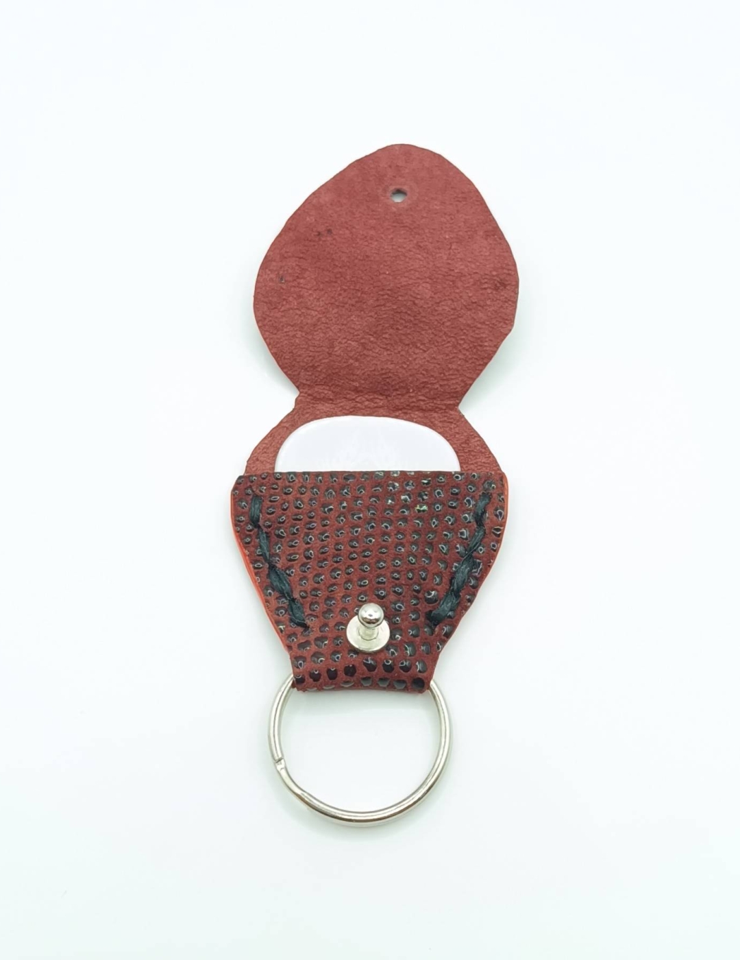 Étui à médiator Rouge foncé à points noir