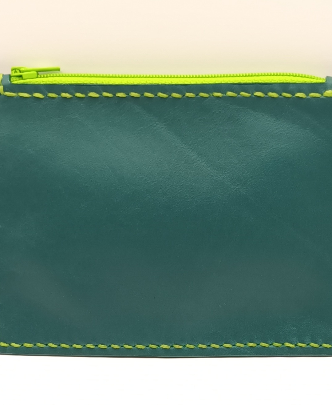 Porte-monnaie vert foncé et vert anis