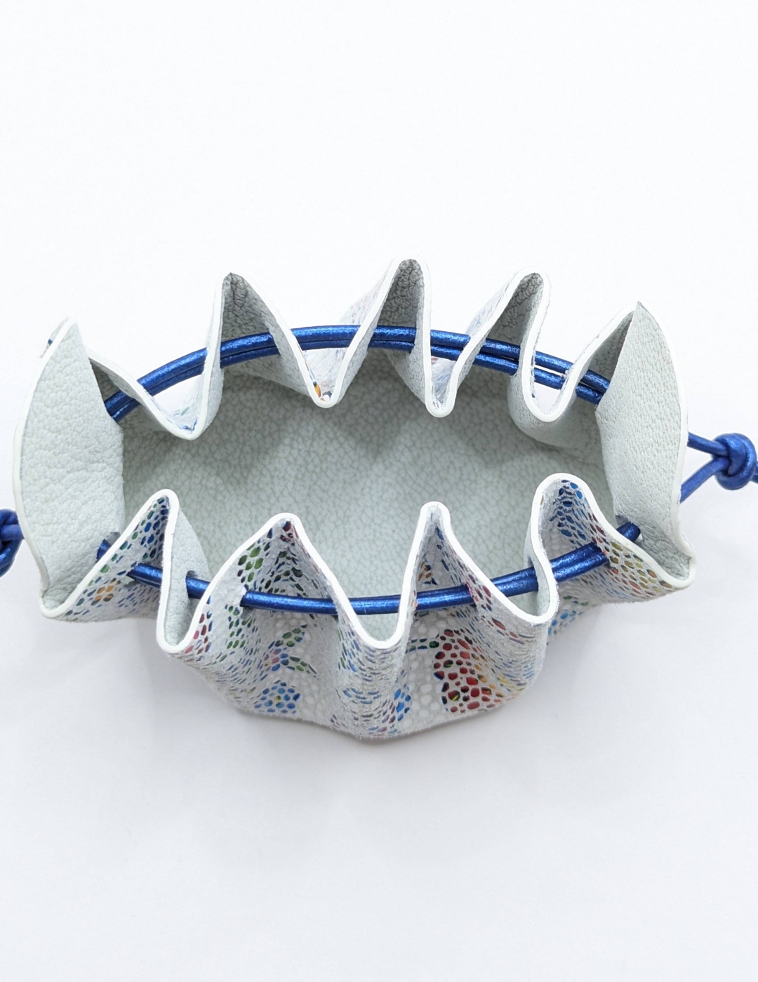 Petite bourse Blanc A motif fleuri coloré