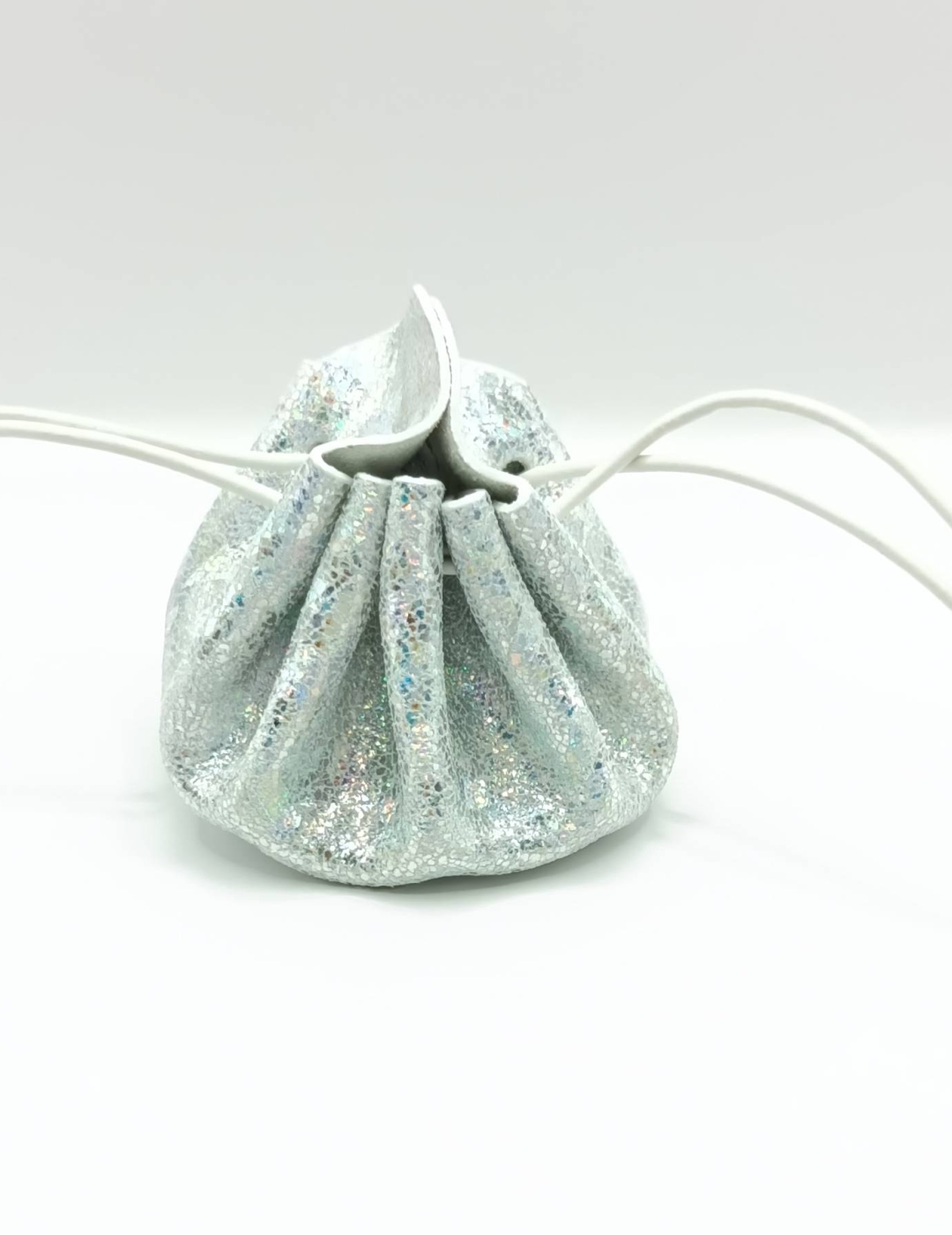 Petite bourse Blanc argenté Holographique