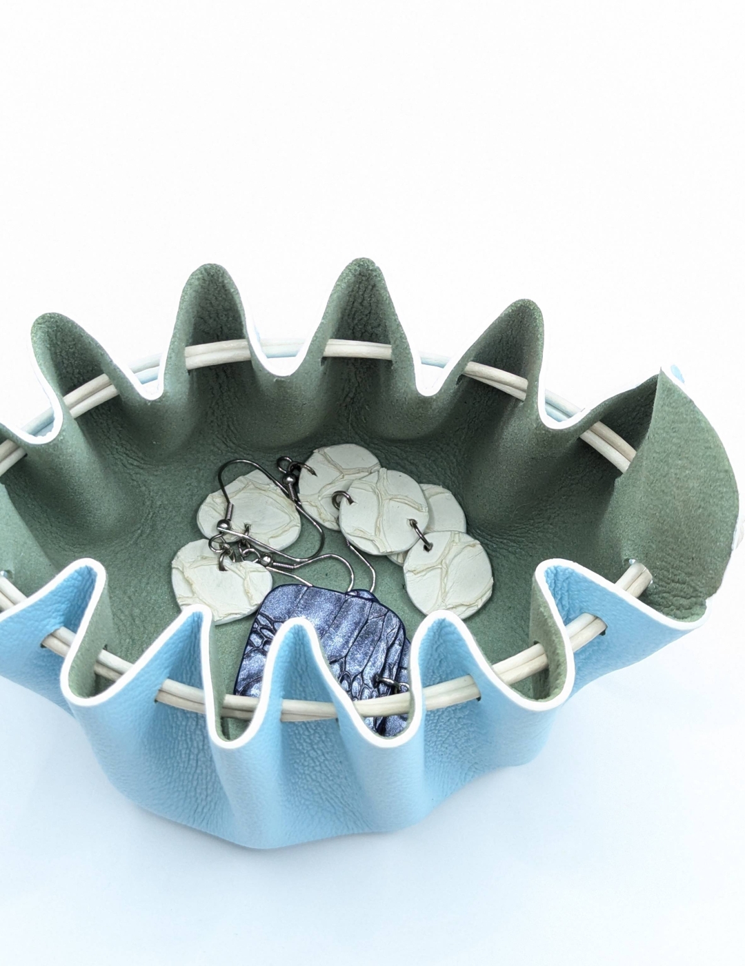 Grande bourse Bleu clair Grainé