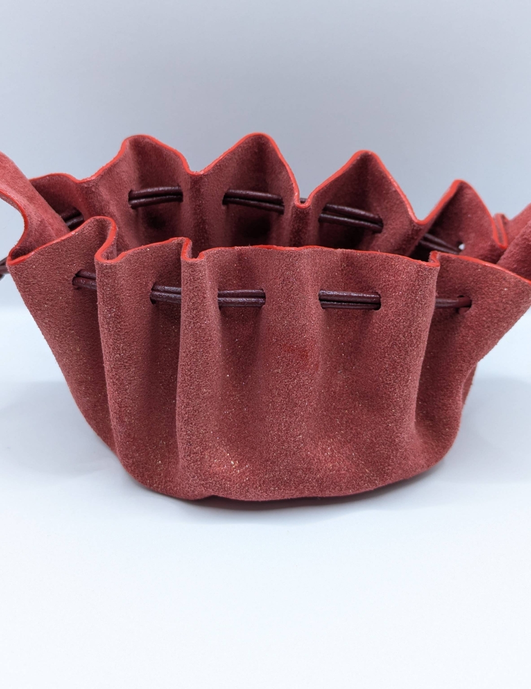 Grande bourse Rouge brut Pailleté doré