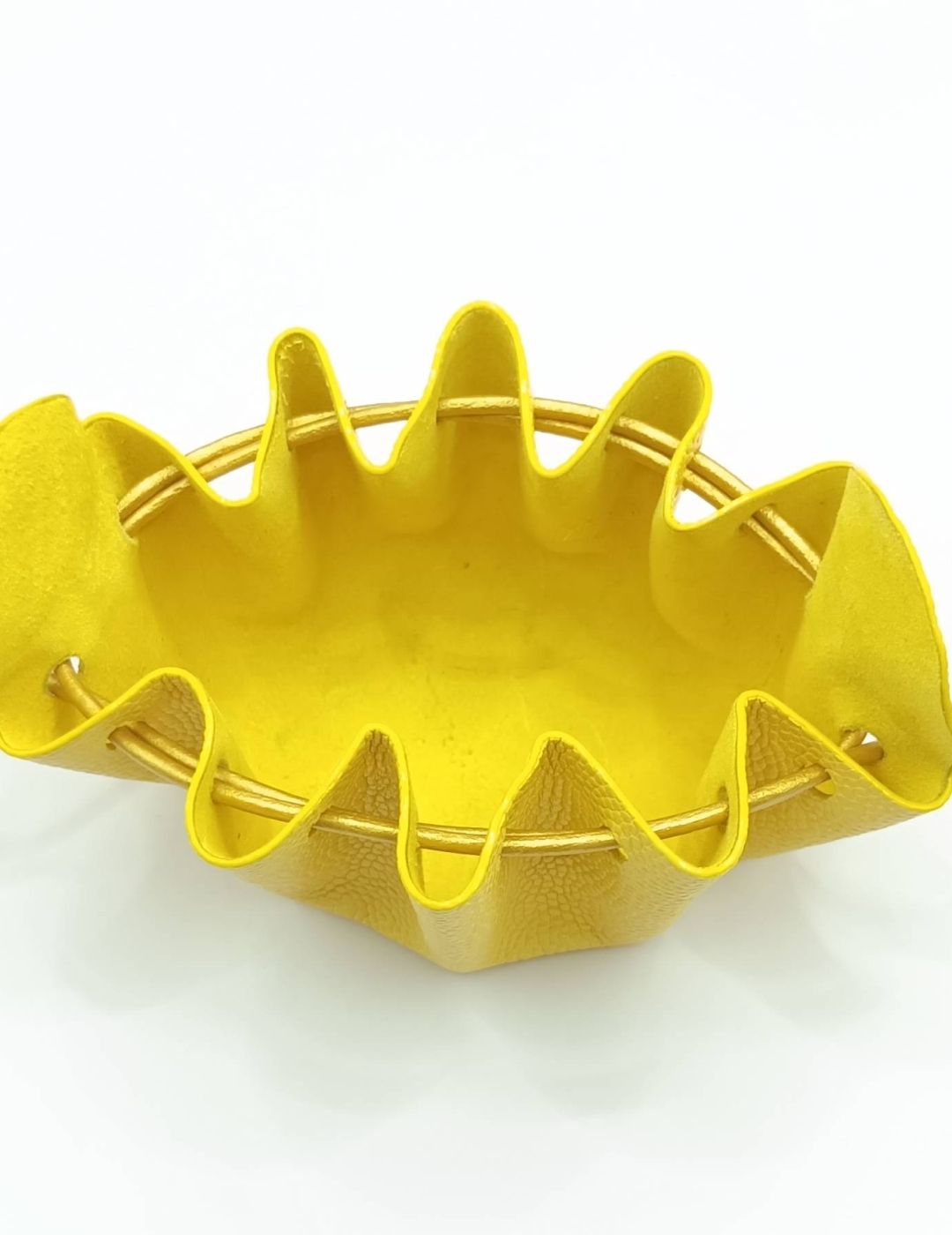 Petite bourse Jaune Grainé