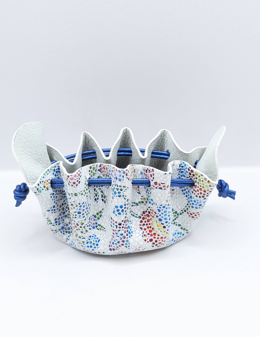 Petite bourse Blanc A motif fleuri coloré