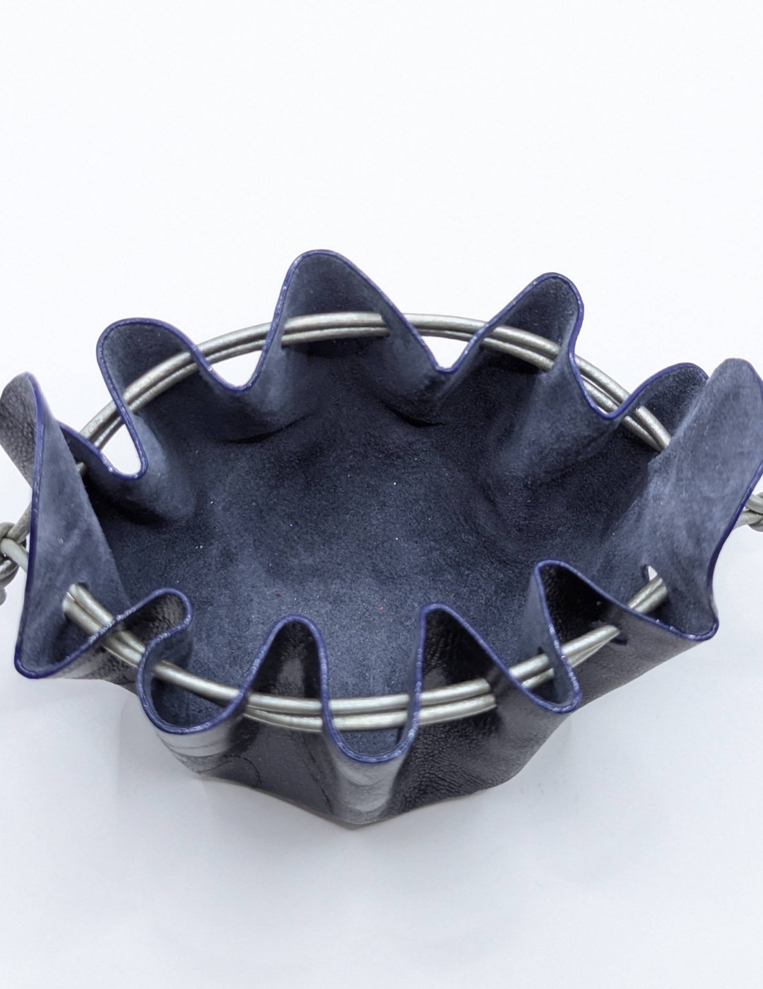 Petite bourse Bleu nuit Motif bulles