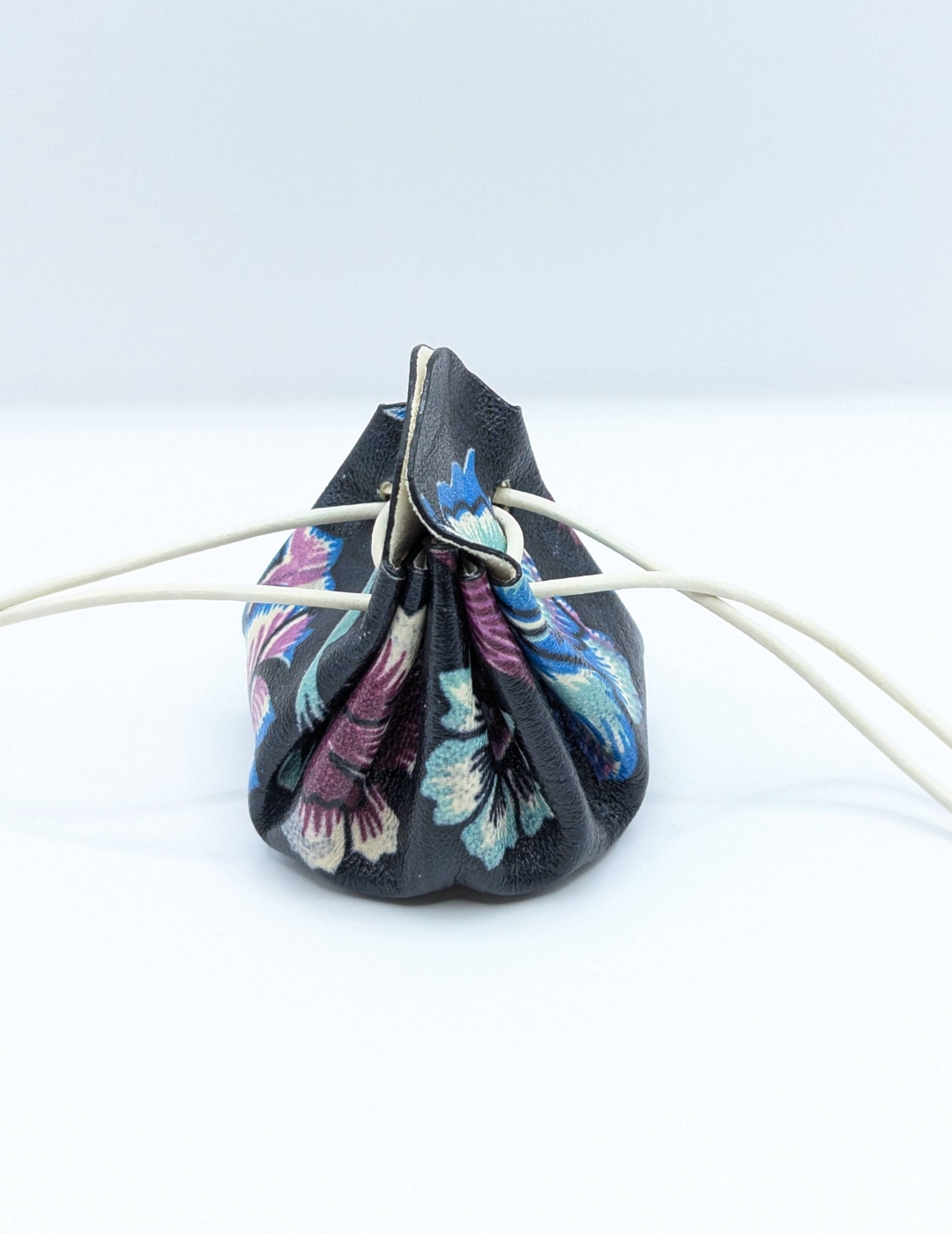 Petite bourse Noir A grosses fleurs