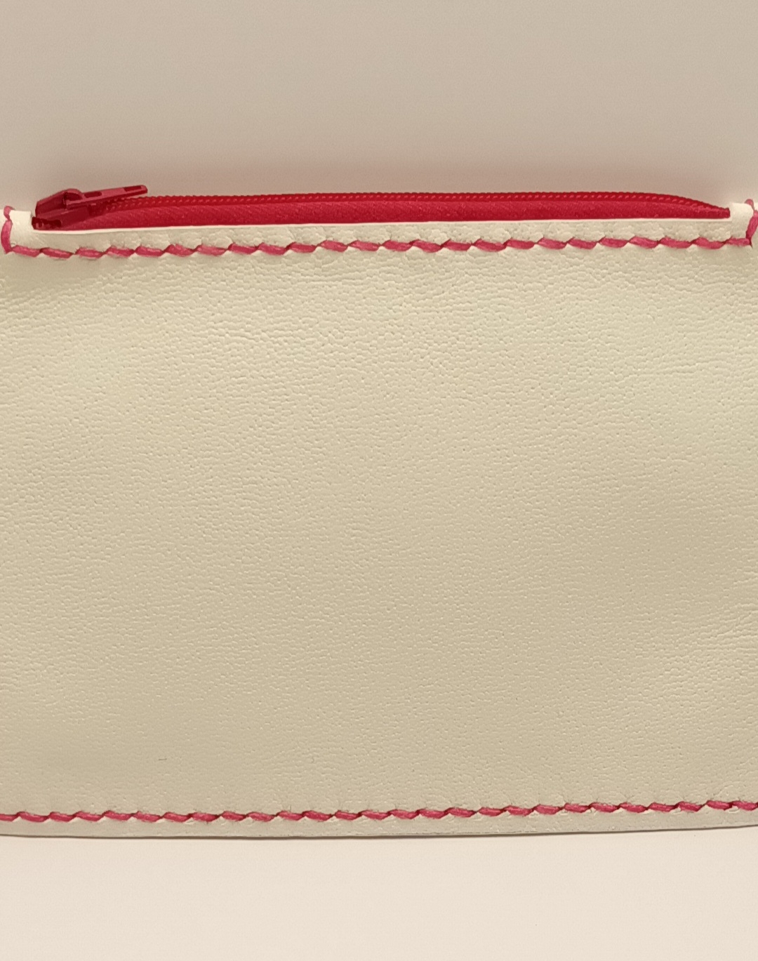 Porte-monnaie blanc et bordeaux