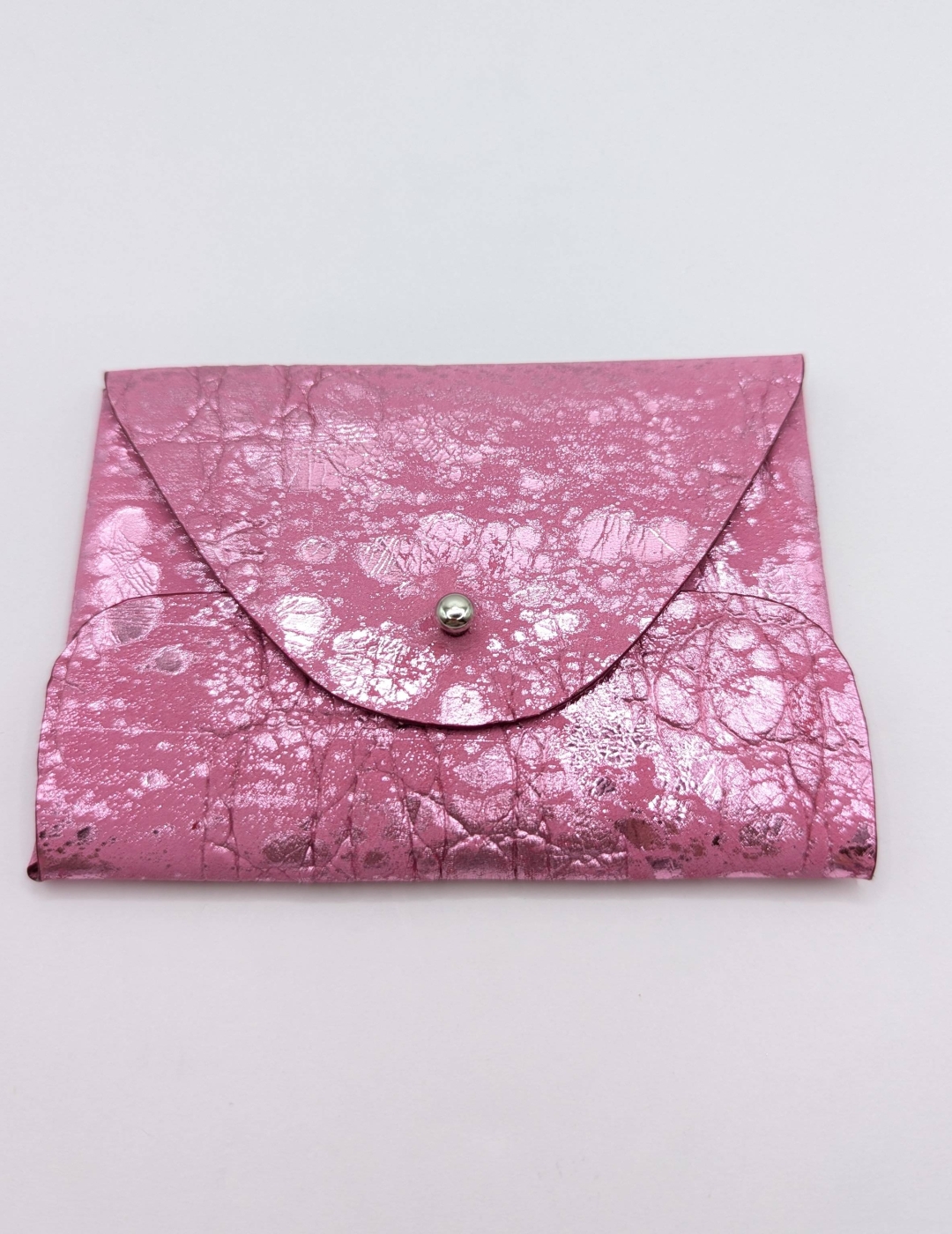 Porte-cartes Rose Barbie métallisé