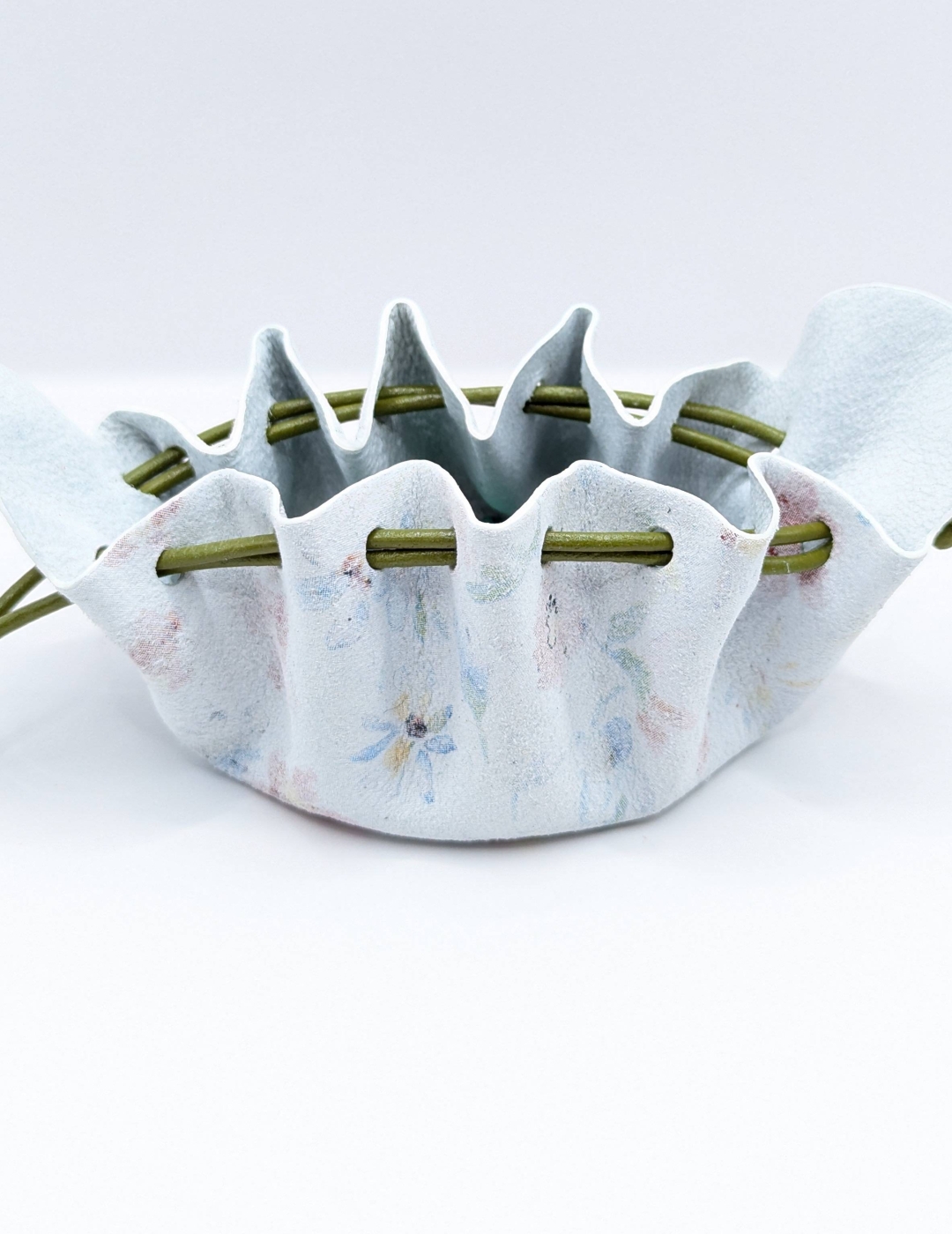 Petite bourse Blanc fleuri