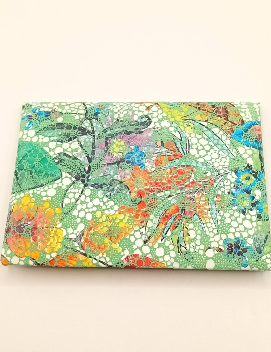 Porte-cartes Vert fleuri