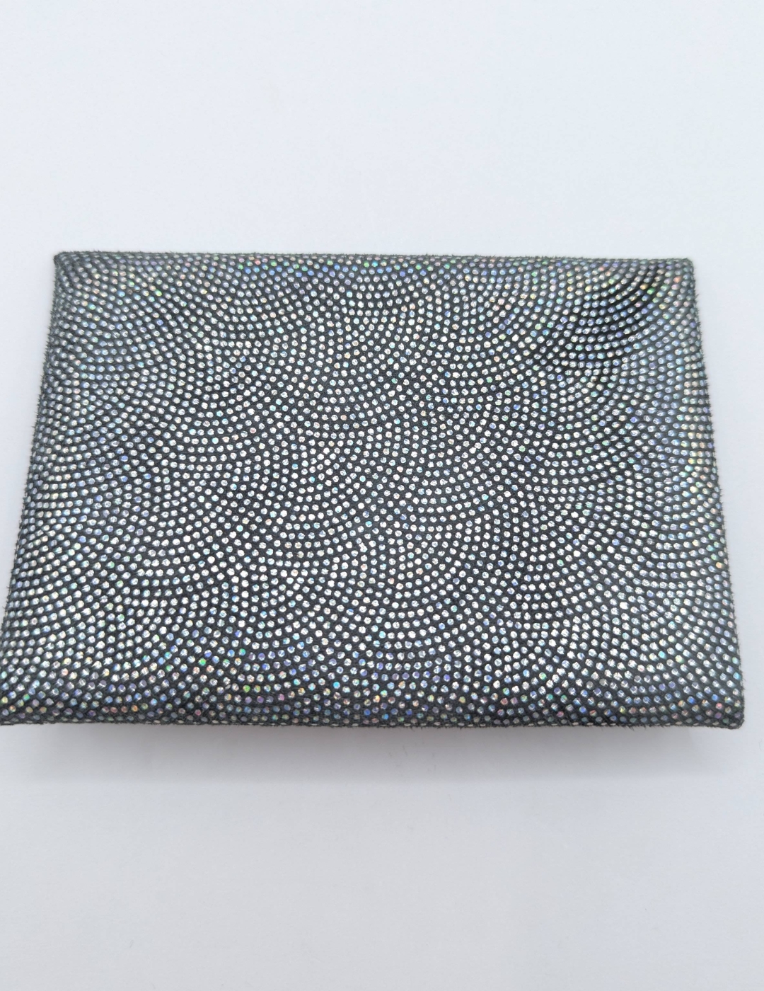 Porte-cartes Vert foncé pailleté argent